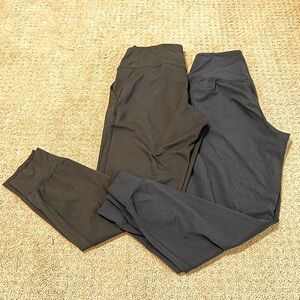 Workout stretchy jogger pants size L Black